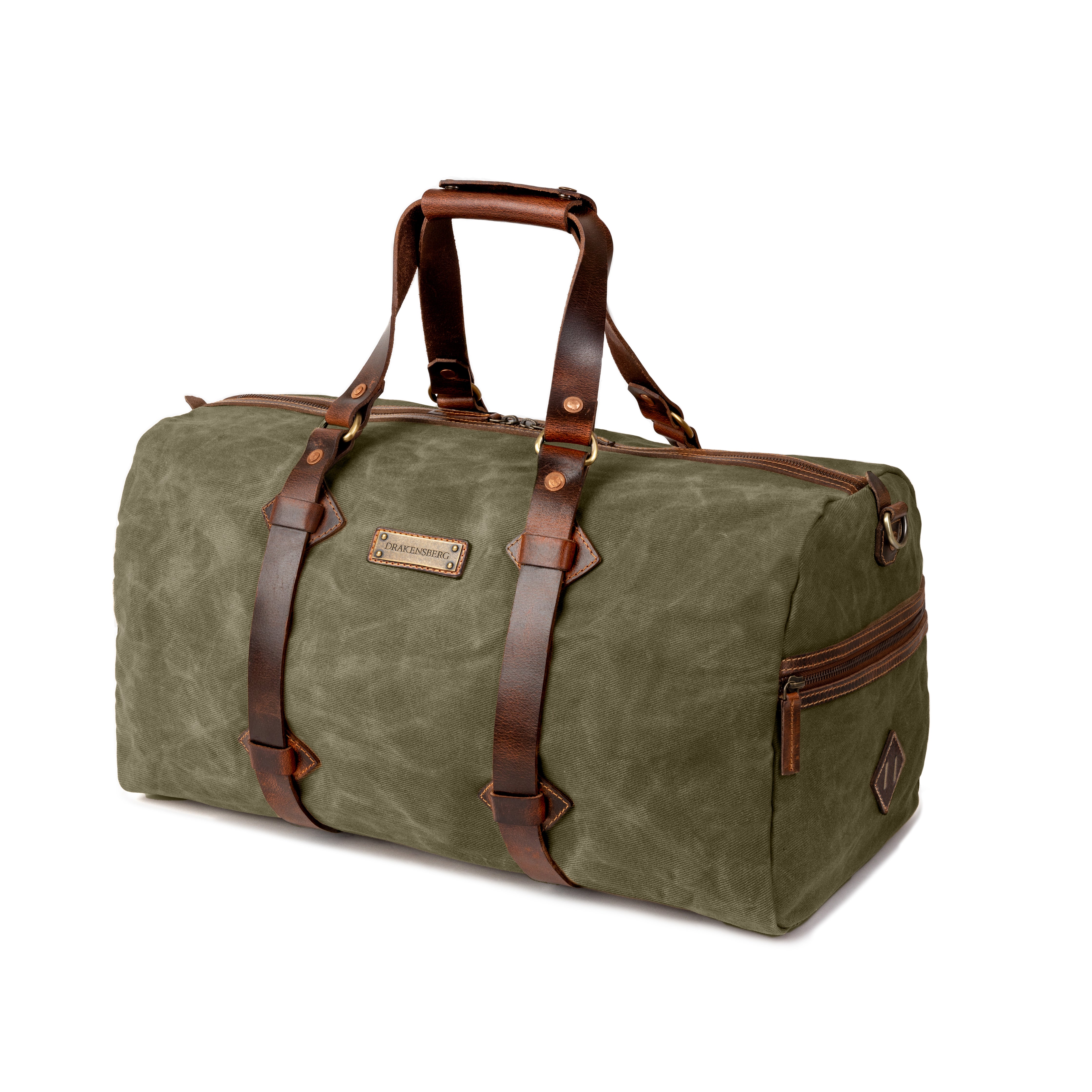 Leather canvas duffle bag sale