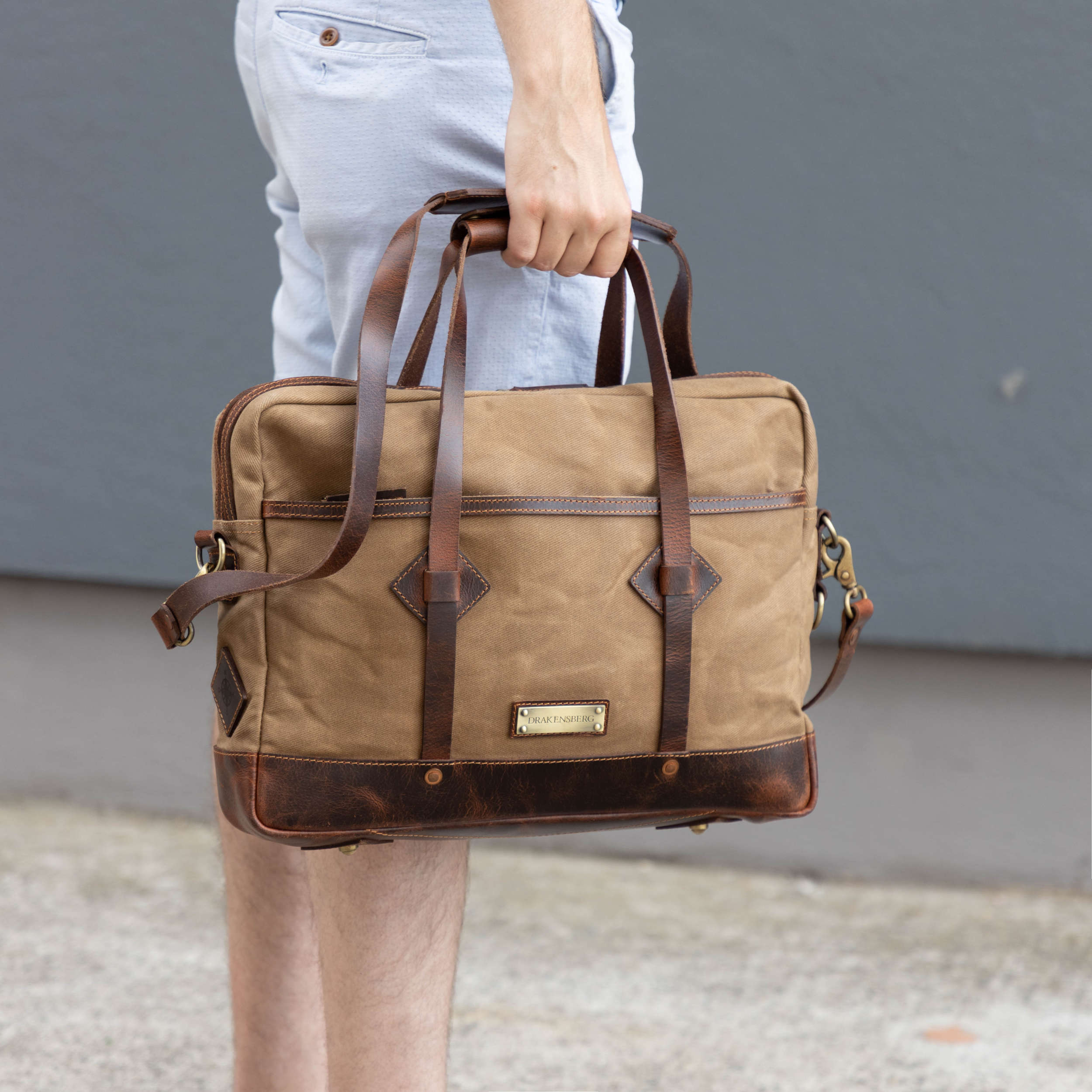 Mens canvas briefcase bag best sale