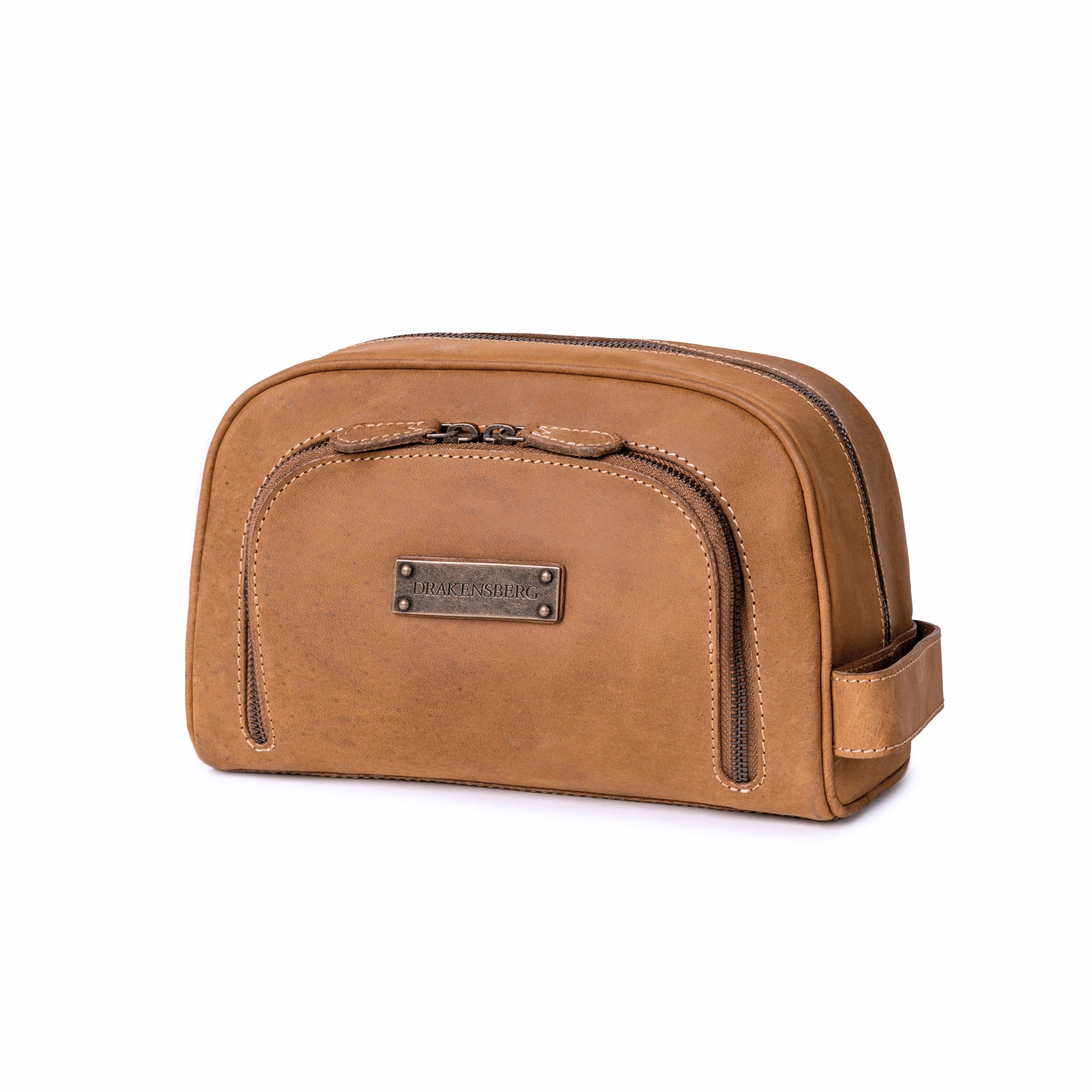 Leather toiletry bag Ben with many compartments men DRAKENSBERG
