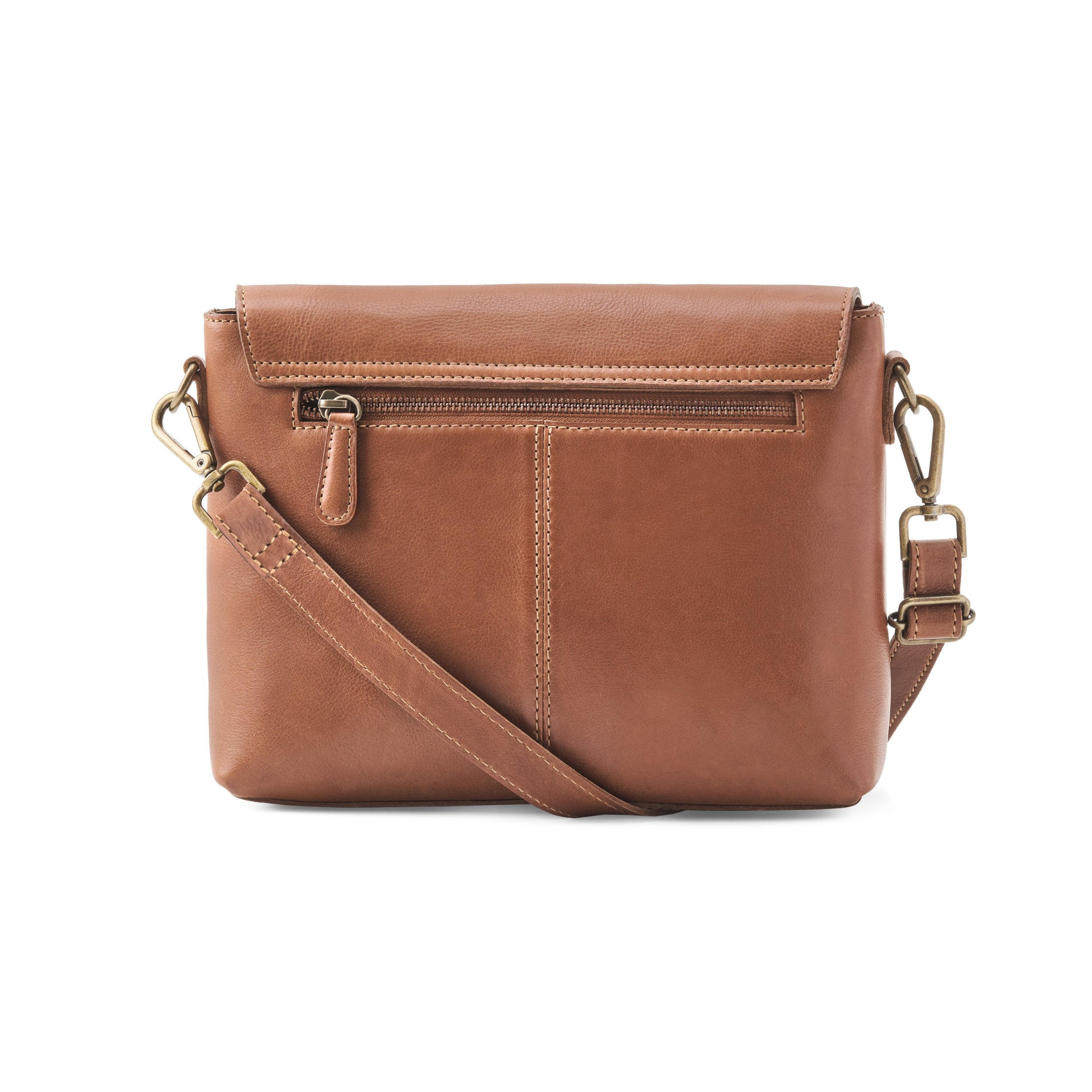 Shoulder bag Eva Caramel brown