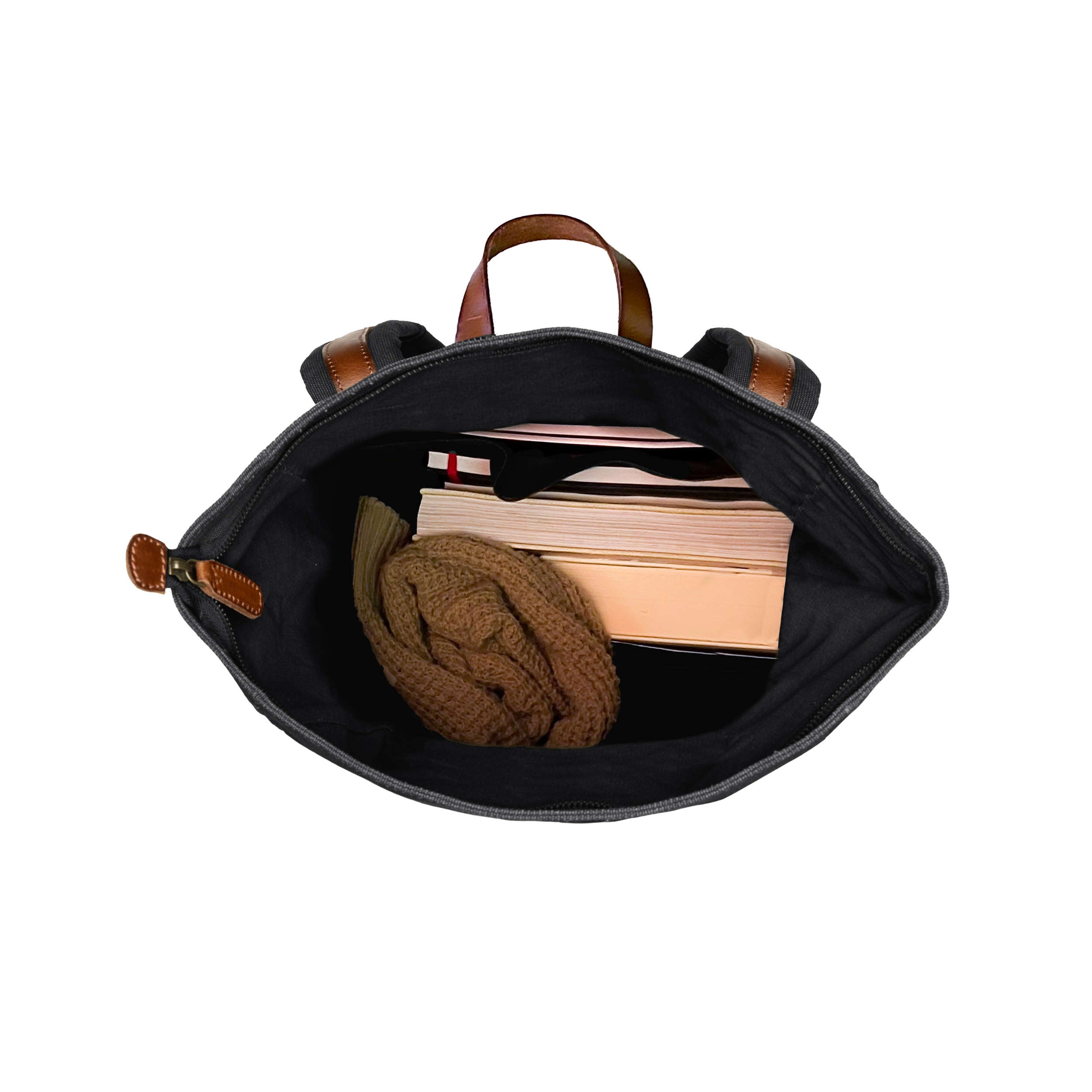 Rolltop backpack Archie women men canvas leather