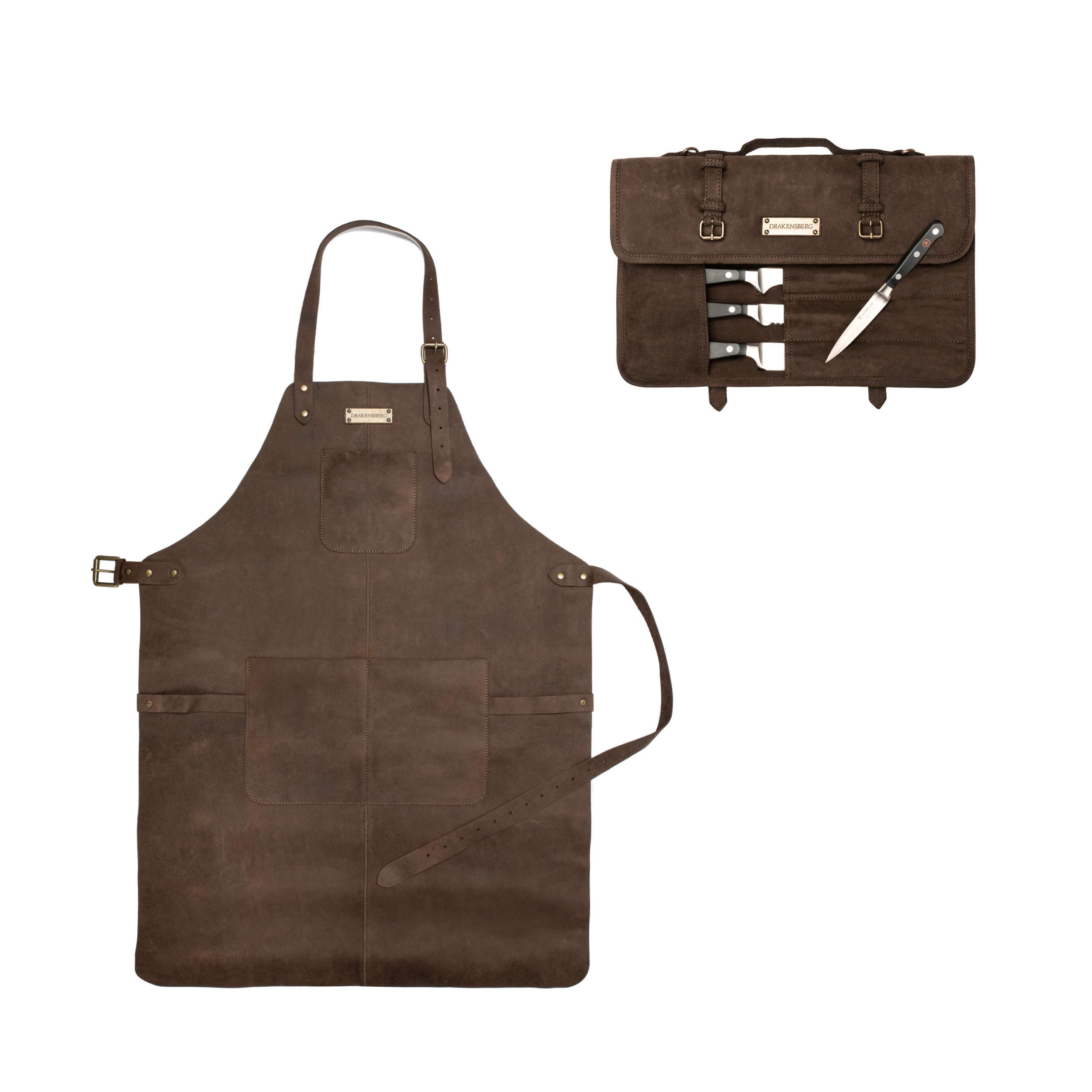 Set/2 grill apron »Bob« &amp; knife bag »Blade«