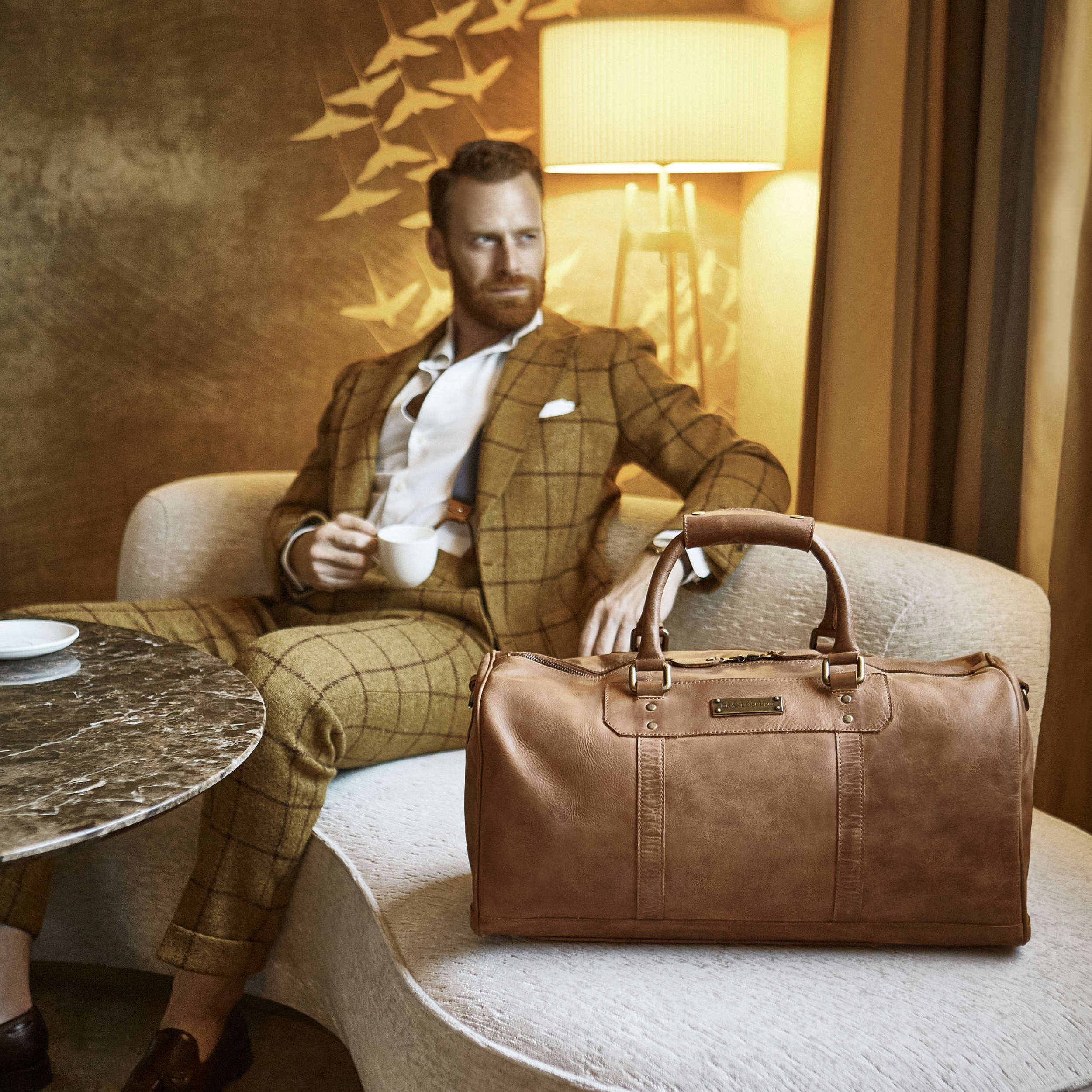 Leder Reisetasche Weekender John Damen und Herren DRAKENSBERG