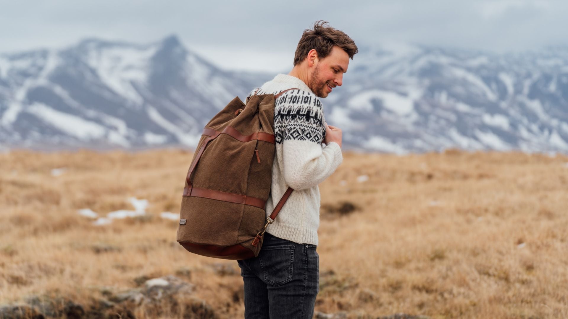 Canvas Leder Seesack Rucksack Robin hochwertige Handarbeit - Video2